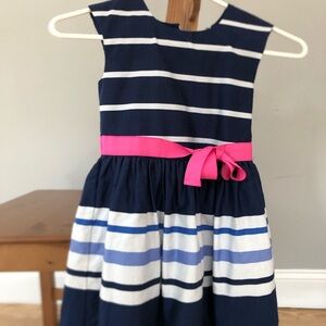 Carter's Blue and White Fit and Flare Sleeveless Dress